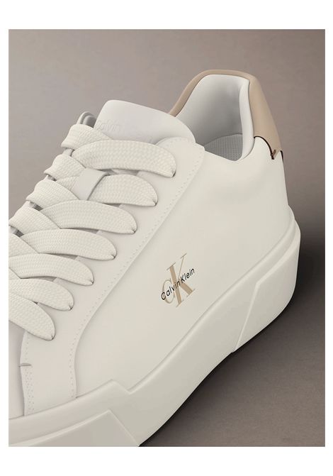 Scarpe Tommy Hilfiger Chunky Cupsole LaceUp LTH Bianco Beige Marshmallow Uomo CALVIN KLEIN | Sneakers | YM0YM01344-0LC